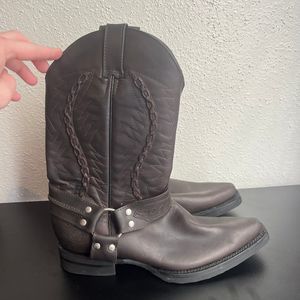 Grinders Leather Cowboy Western Boots Brown Mens‎ Size 10.5 US / 44 EU